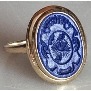 Hammerman Brothers 14-karat Gold Signet Ring With A Phoenix Intaglio
