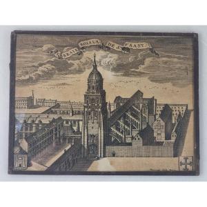 Gravure du XVIIIe siècle – Abbaye royale de Saint-Vaast à Arras – Harrewijn