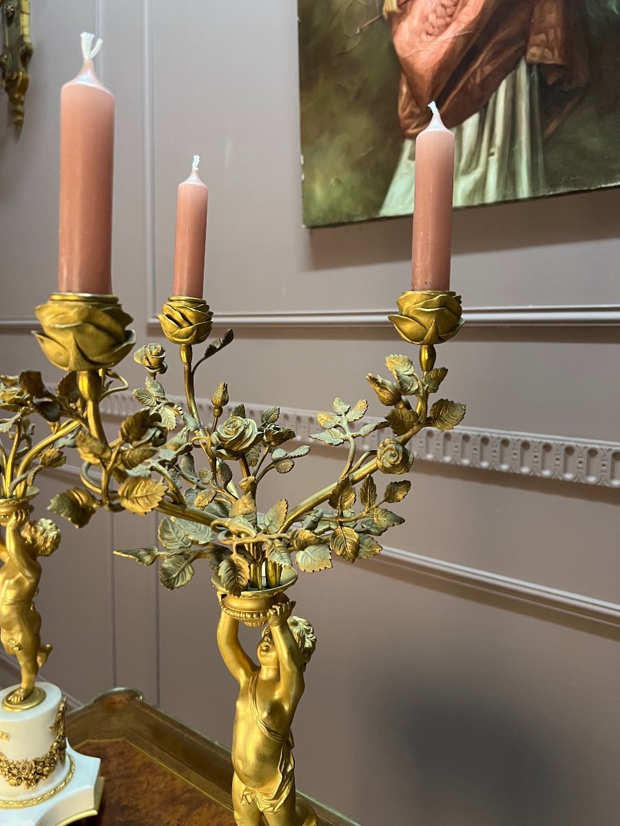 Pair Of Louis XVI Style Candelabra-photo-3