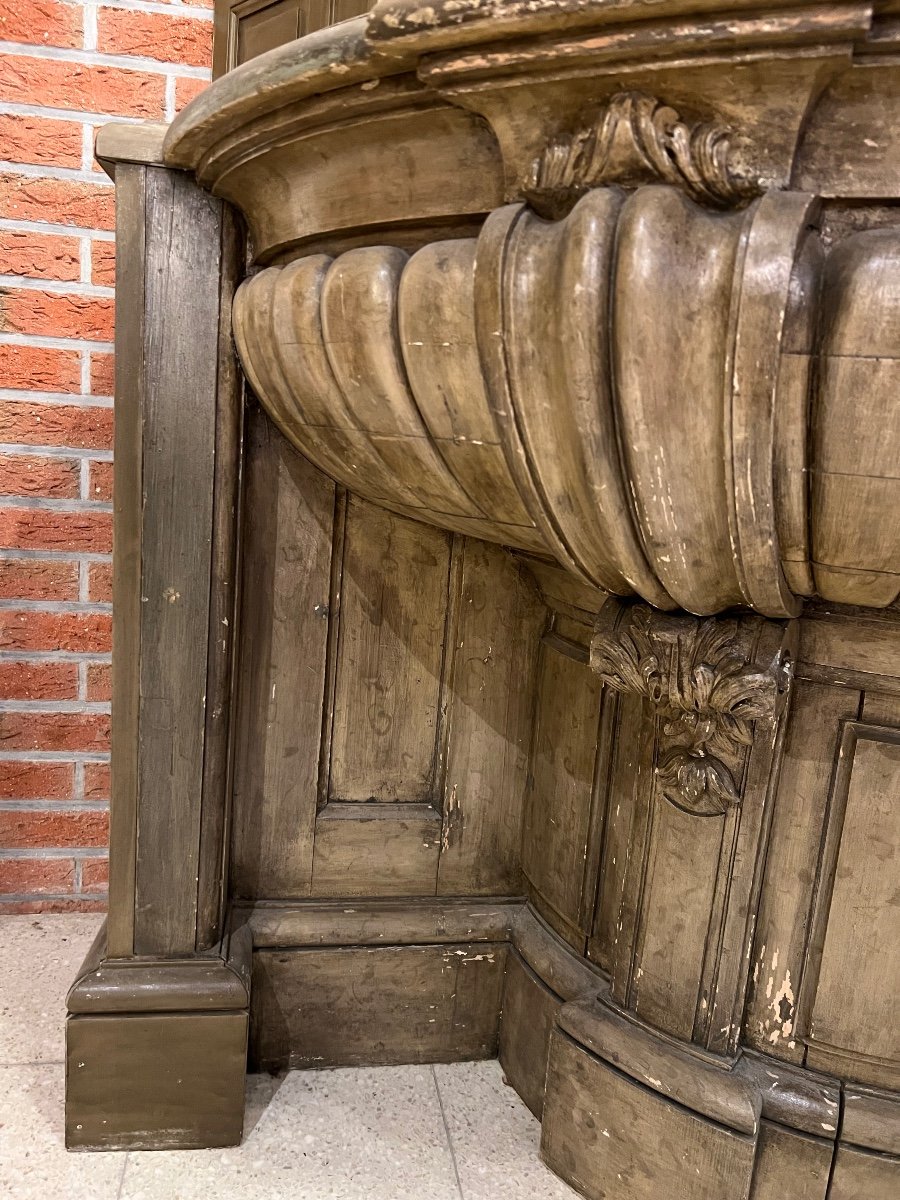 Large Planter In Painted Wood And Cast Iron. Nineteenth Century-photo-4