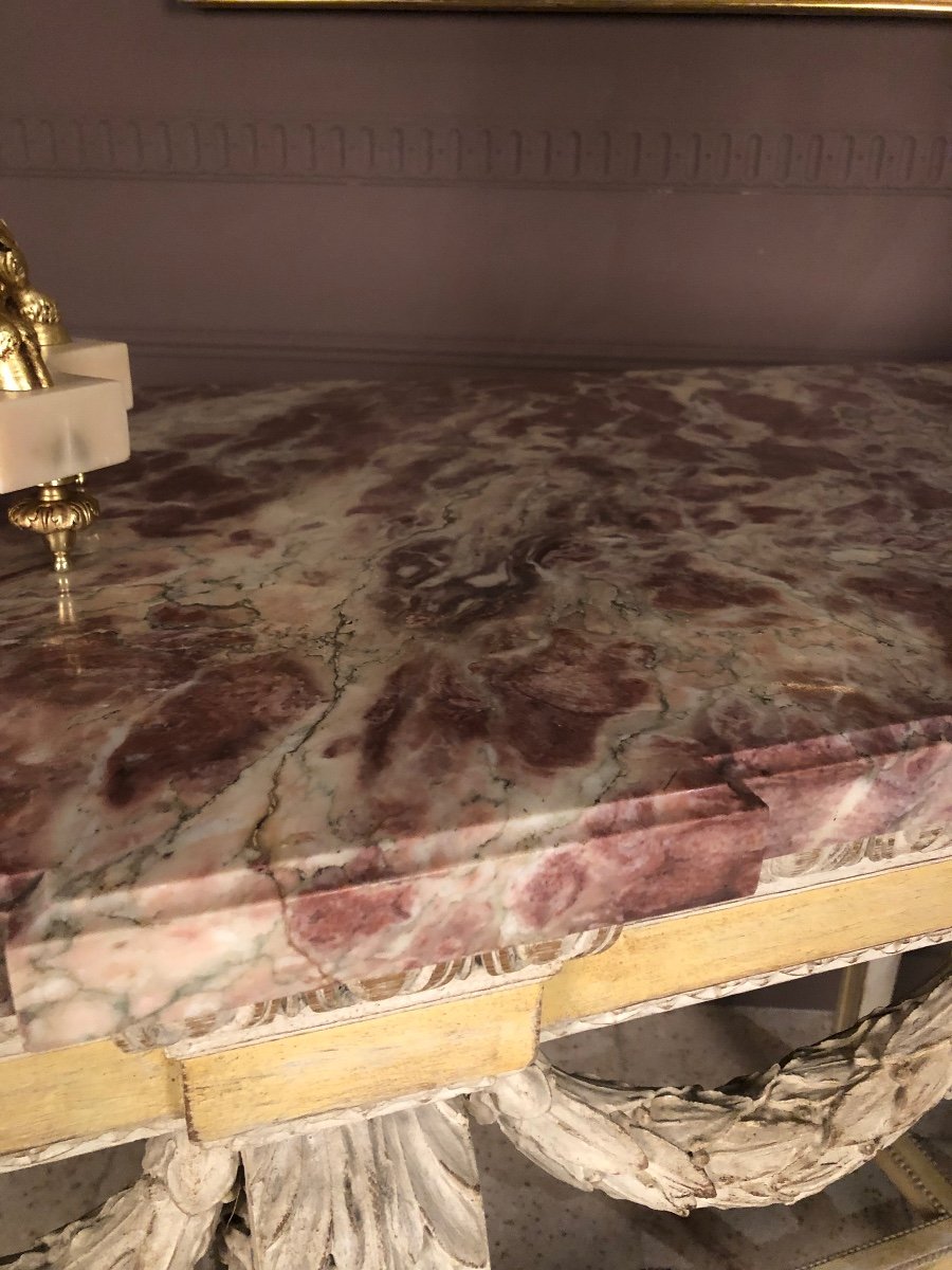 Louis XVI Style Console, Attributed To Escalier De Cristal-photo-6