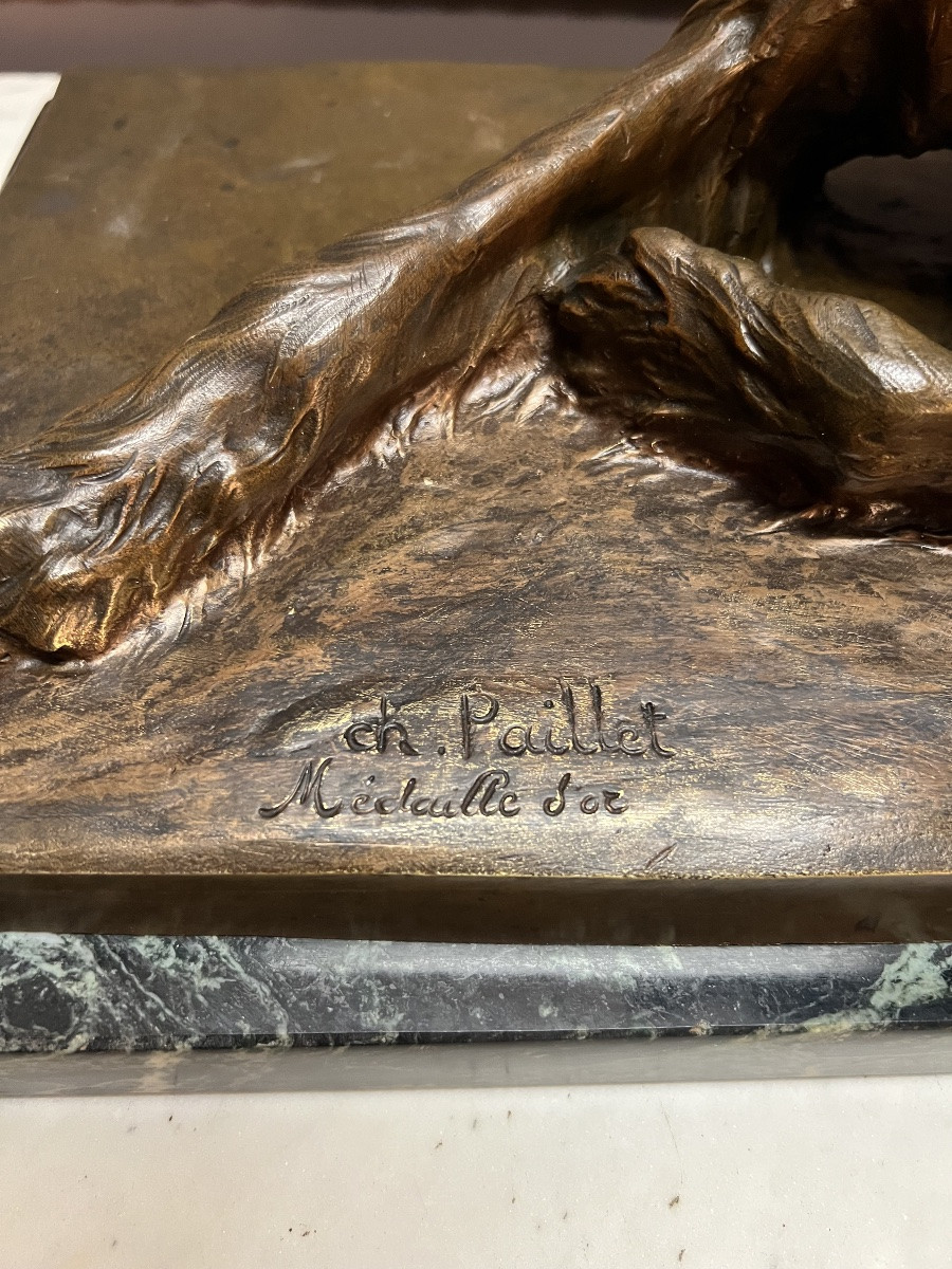 Sculpture En Bronze “la Maternité” Signé Charles Paillet-photo-1