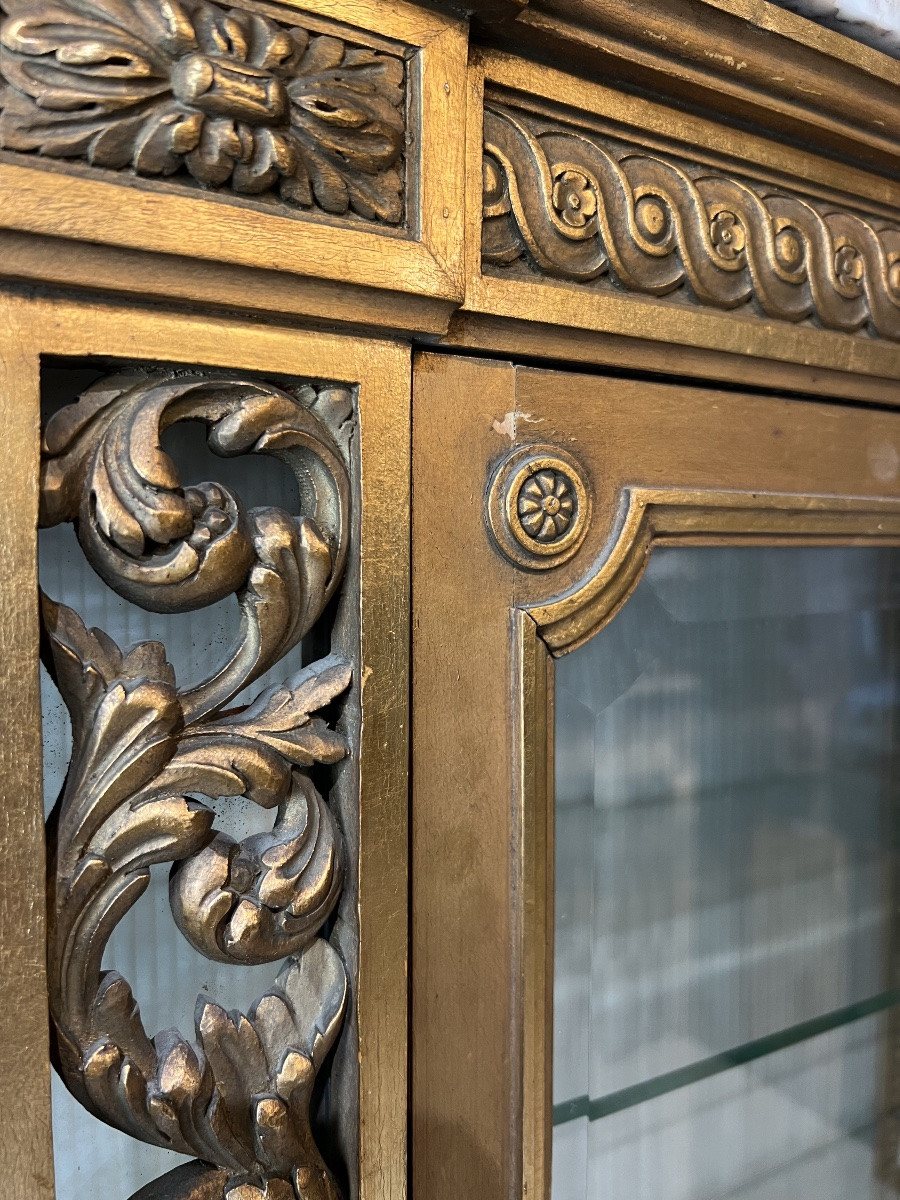 Vitrine En Bois Doré De Style Louis XVI-photo-4
