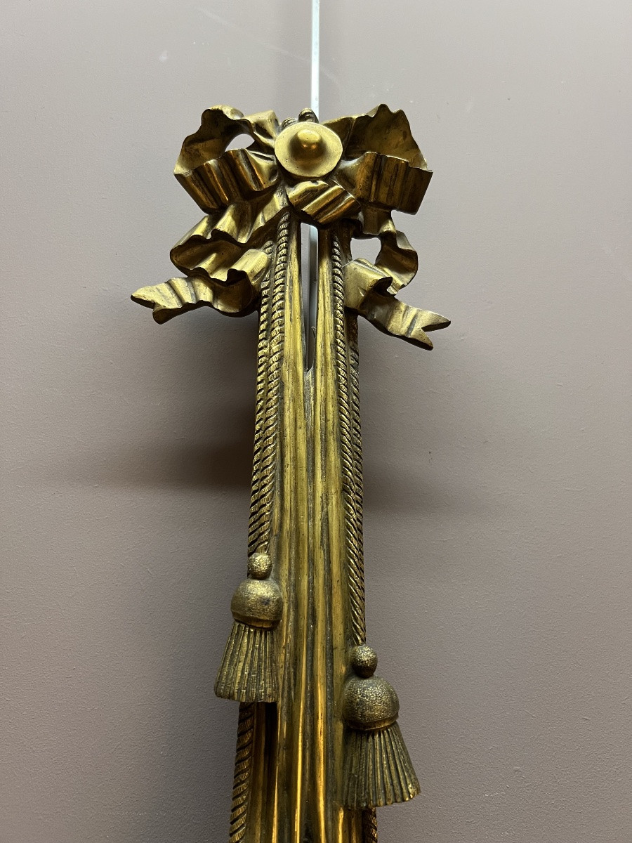Louis XVI Style Gilt Bronze Wall Clock-photo-4