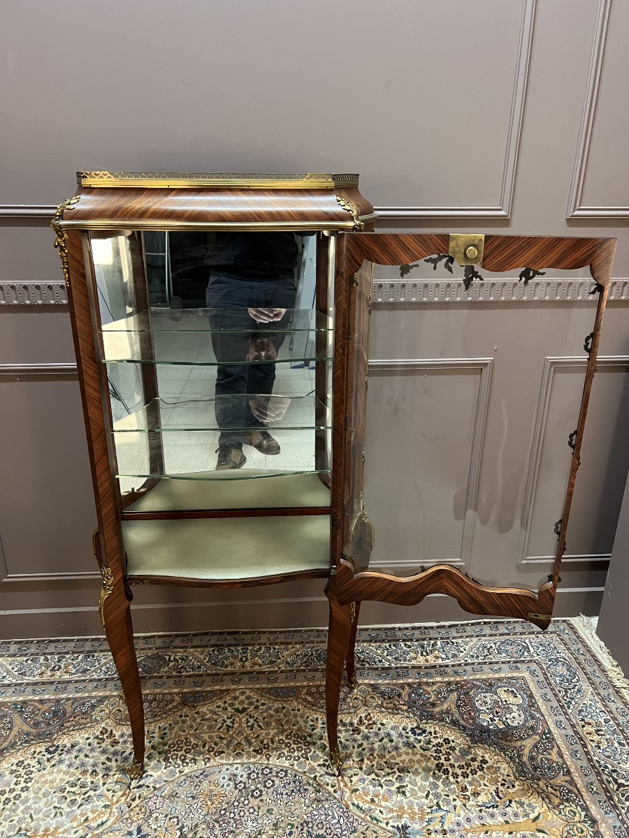 Élégante vitrine de style Louis XV, signé Paul Sormani-photo-5