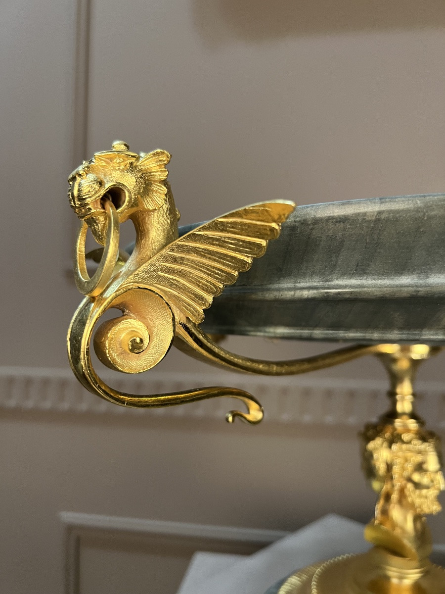 Cup In Blue Turquin Marble And Gilt Bronze-photo-2