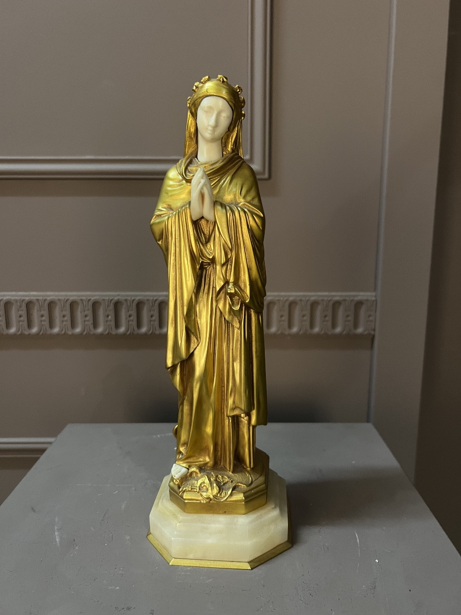 Sculpture chryséléphantine signé Leharivel