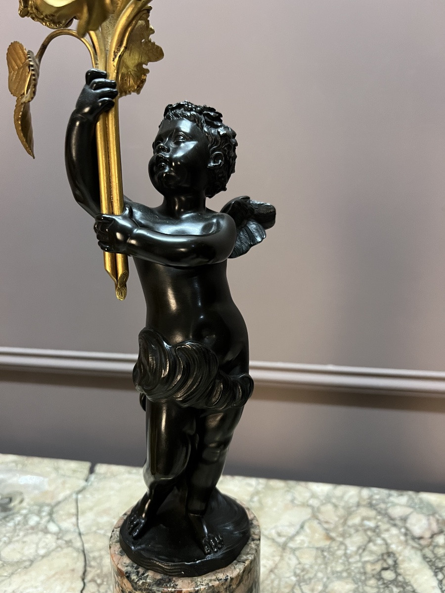 Important Napoleon III Period Fireplace Set, Signed Henry Dasson (1825–1896)-photo-7