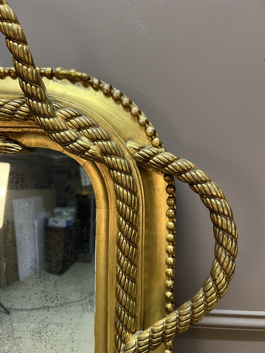 Miroir doré de style Louis XVI -photo-4