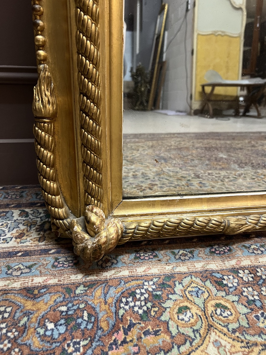 Miroir doré de style Louis XVI -photo-2