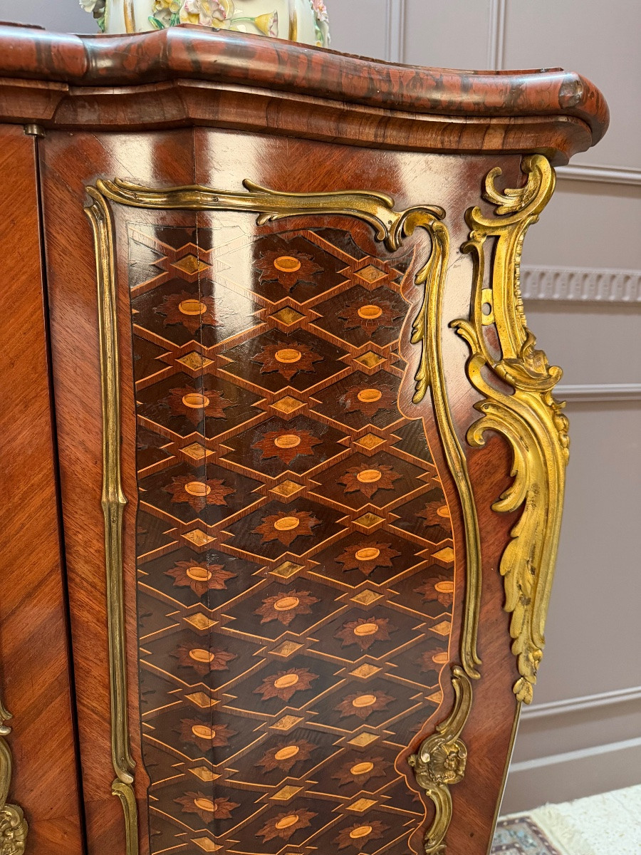 Buffet, meuble d’appui estampillé Henry Dasson-photo-3