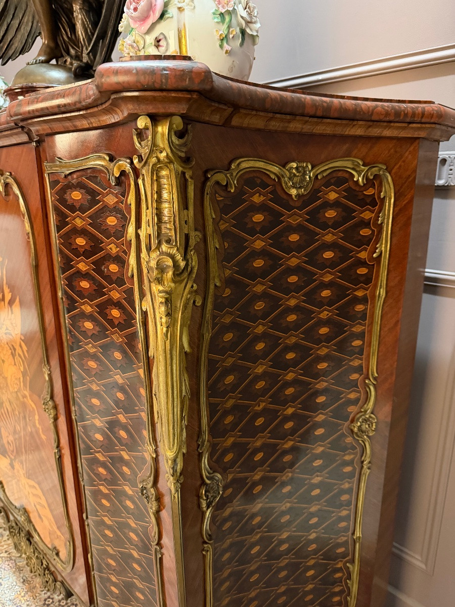 Buffet, meuble d’appui estampillé Henry Dasson-photo-4