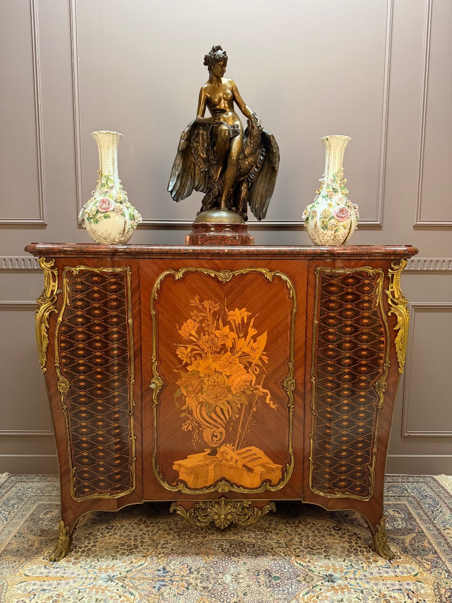 Buffet, meuble d’appui estampillé Henry Dasson