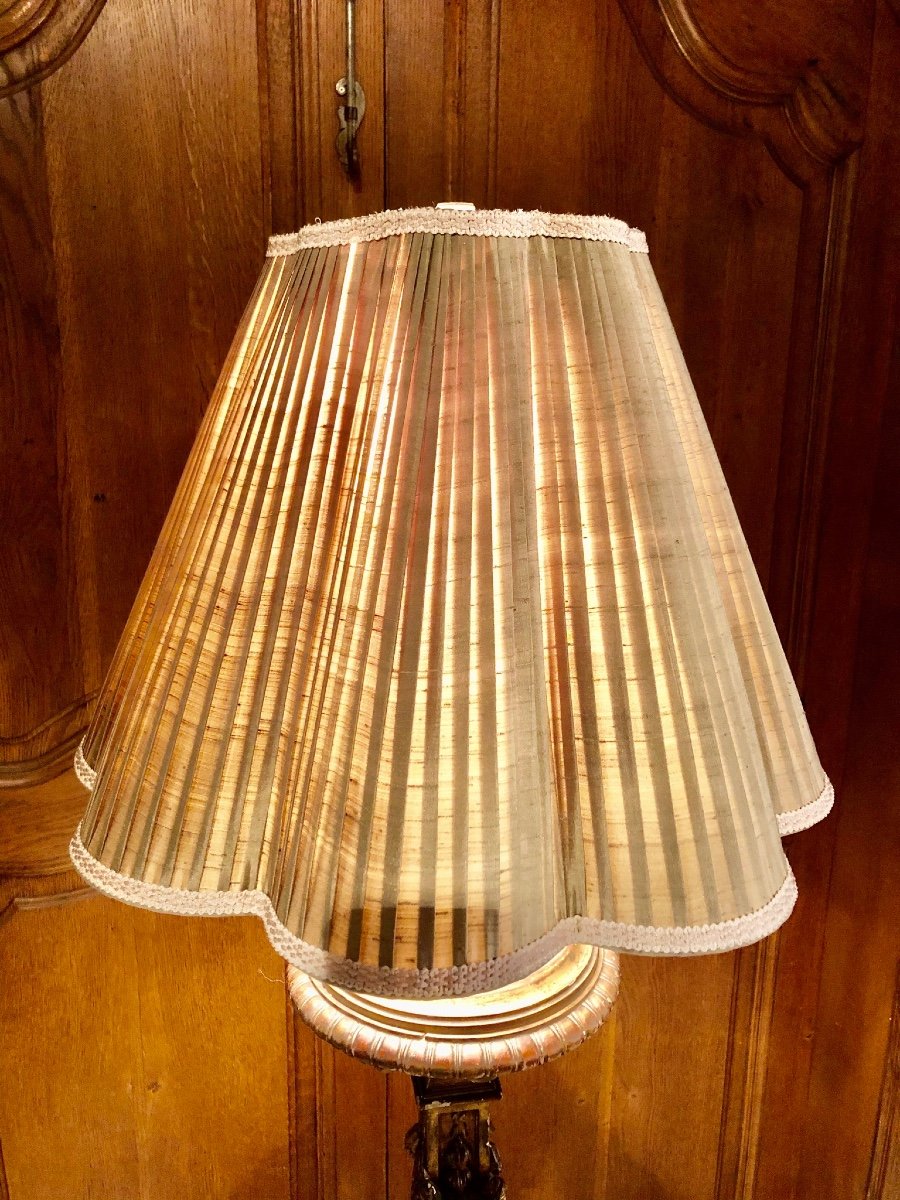 Golden Wood Floor Lamp-photo-3