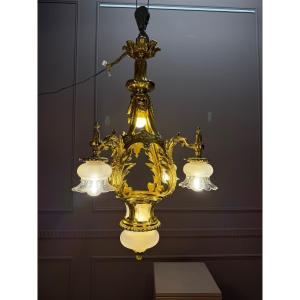 Gilded Bronze Chandelier