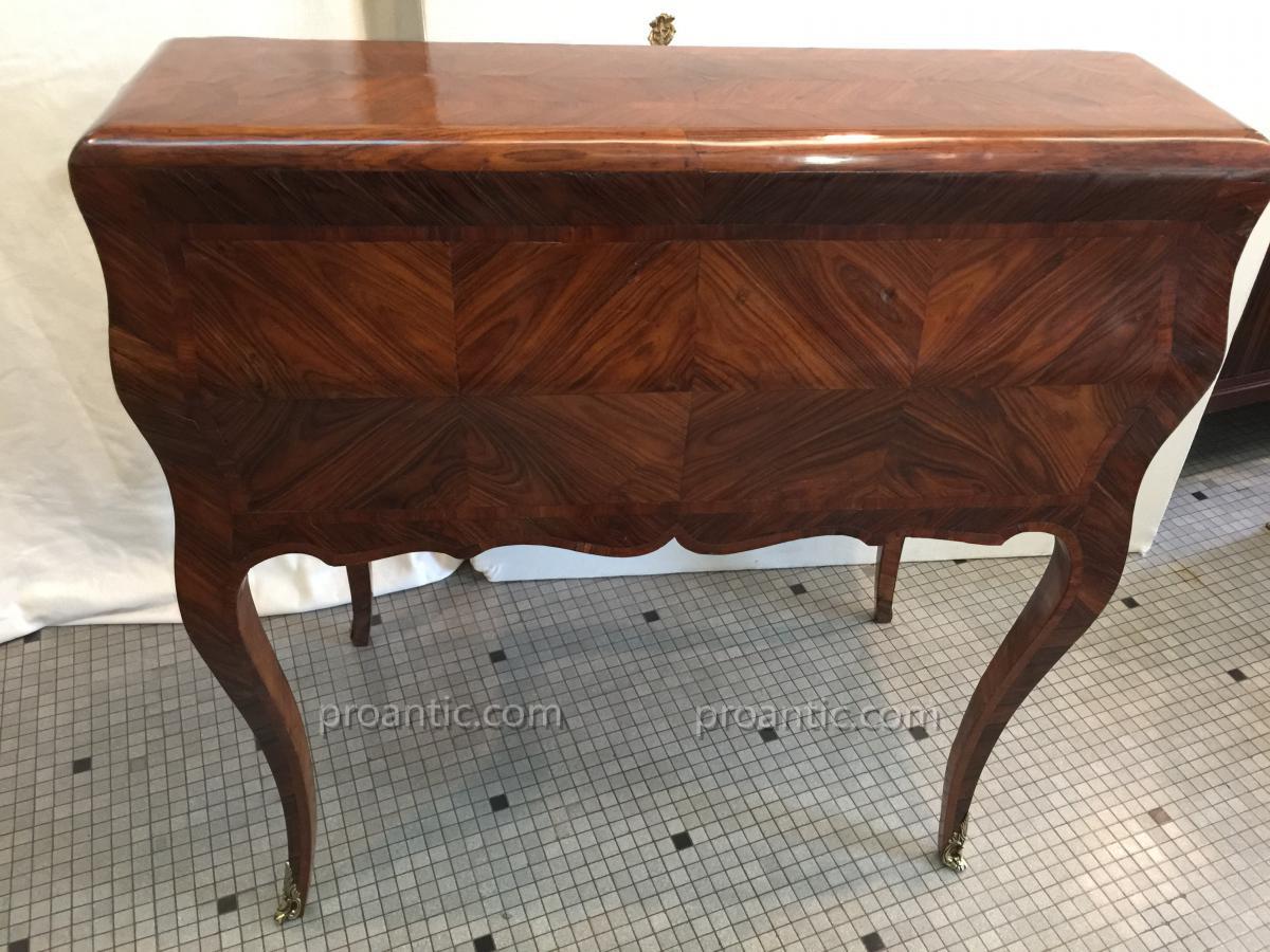  Bureau De Pente En Marqueterie De Bois De Violet-photo-3