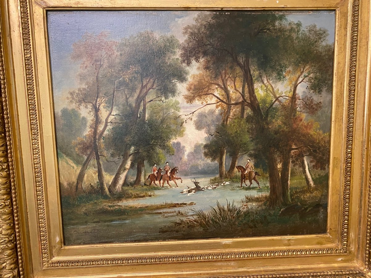 Pretty Painting Beautiful Hunting Scene -photo-2