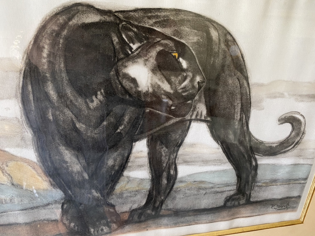 Panther Painting On Silk -photo-2