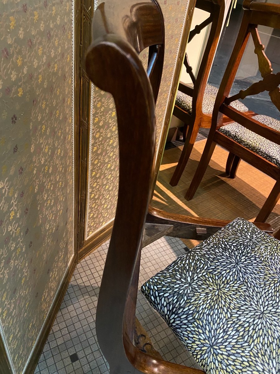 Très Belle Suite De  Six Chaises Acjou-photo-8