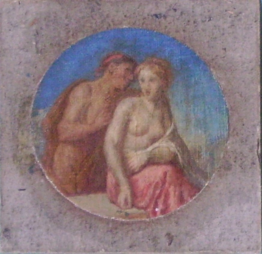 - Small Old Oil - Mythological Or Biblical Scene....-photo-4