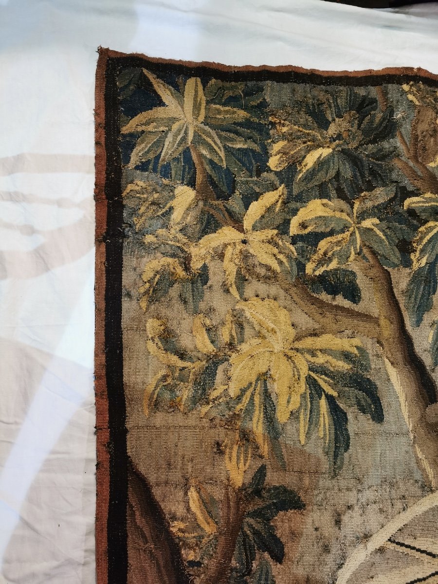 Fragments Of A Pair Of 18th Century Aubusson Tapestries-photo-1