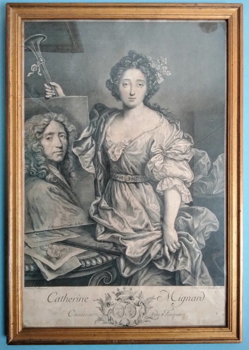 - The Countess De Feuquière - J. Daullé / P. Mignard - Burin From 1735 --photo-3