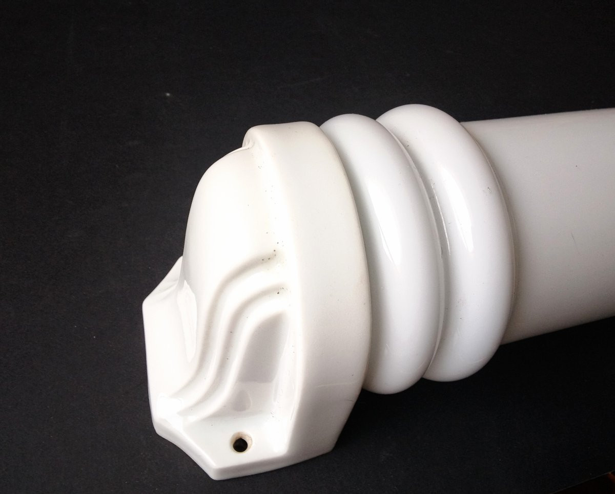 - Wall Light - Art Deco / 30s/40s - Glass & Porcelain -photo-2