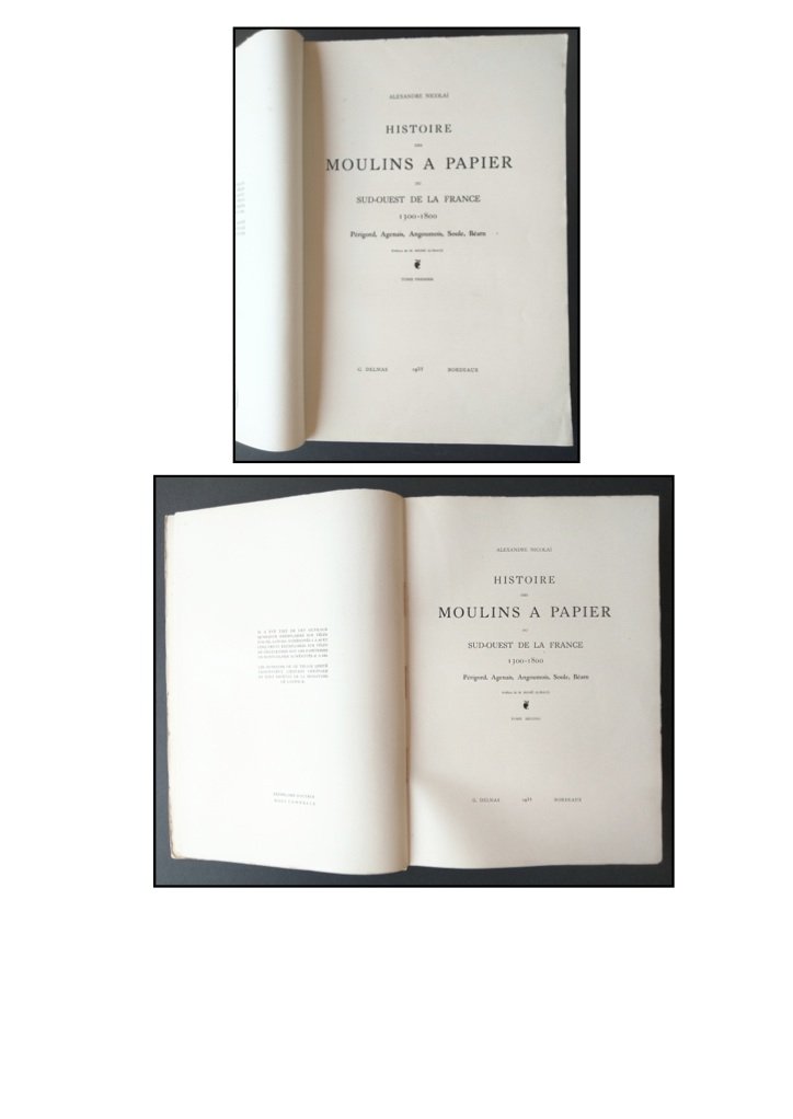 - History Of The Paper Mills Of South West France From 1300 To 1800 --photo-1