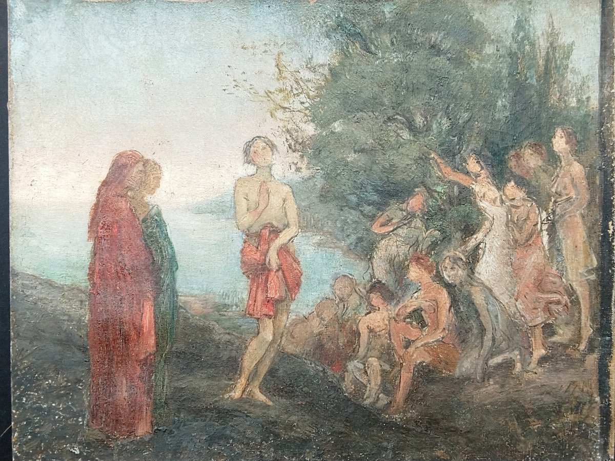  - Oil Painting On Canvas: Unsigned --photo-2