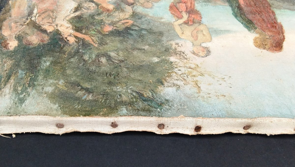 - Oil Painting On Canvas: Unsigned --photo-3