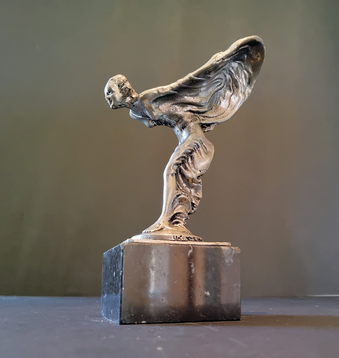 Rolls Royce Mascot "spirit Of Ecstasy" In Pewter-photo-2