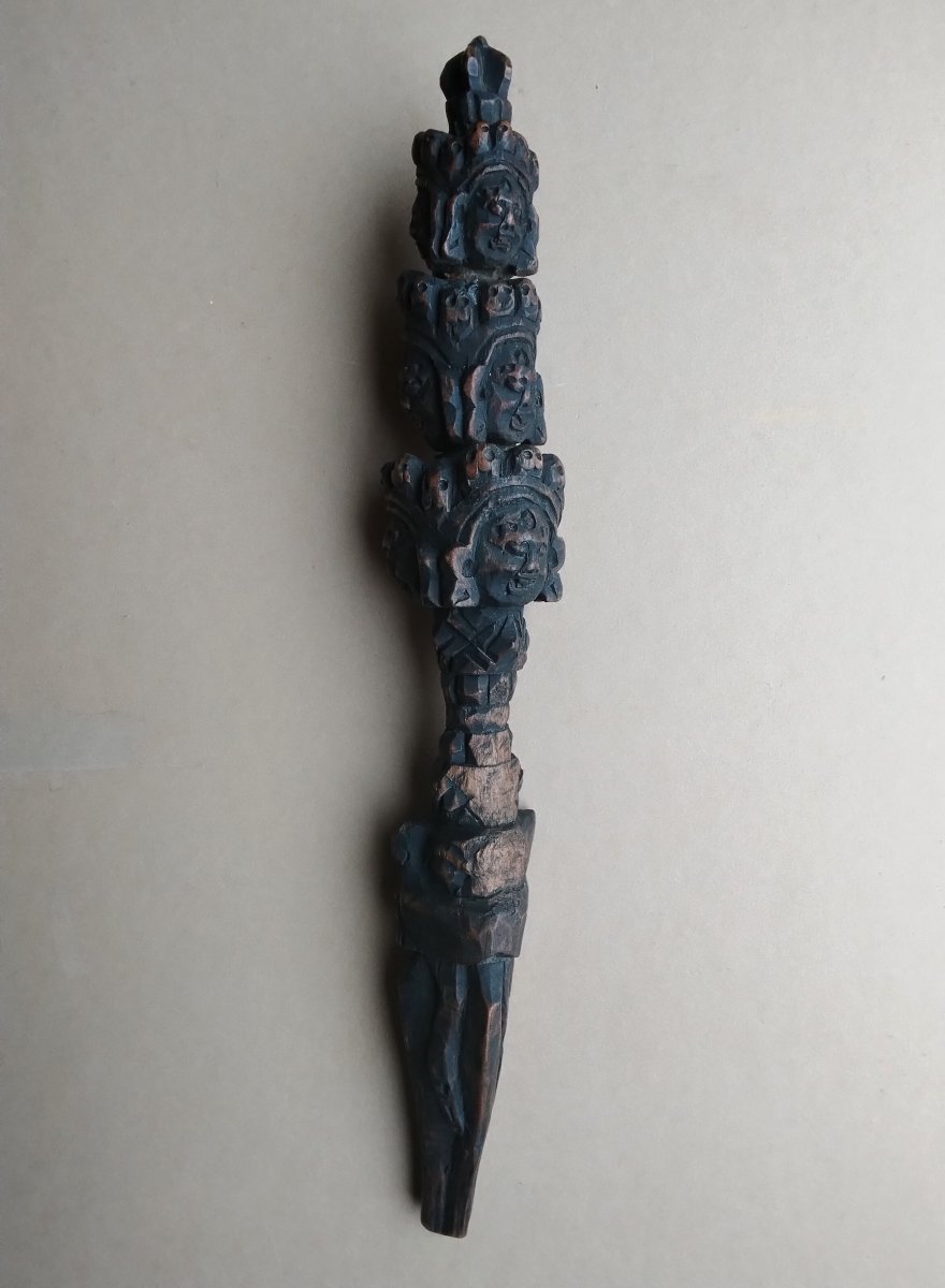   -  PHURBA   Tibetain  -  dague   rituelle   -   Bouddhisme   -  31  cm.   --photo-1
