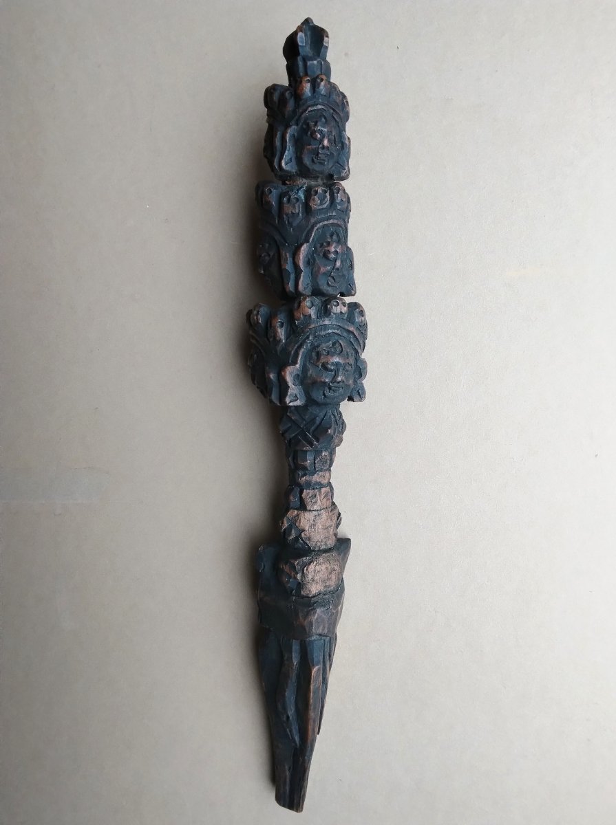   -  PHURBA   Tibetain  -  dague   rituelle   -   Bouddhisme   -  31  cm.   --photo-2