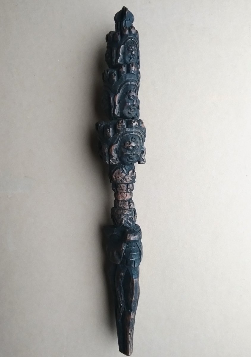  -  PHURBA   Tibetain  -  dague   rituelle   -   Bouddhisme   -  31  cm.   --photo-3