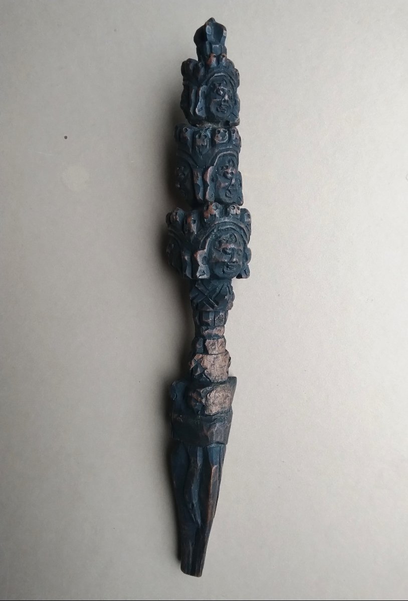   -  PHURBA   Tibetain  -  dague   rituelle   -   Bouddhisme   -  31  cm.   --photo-4