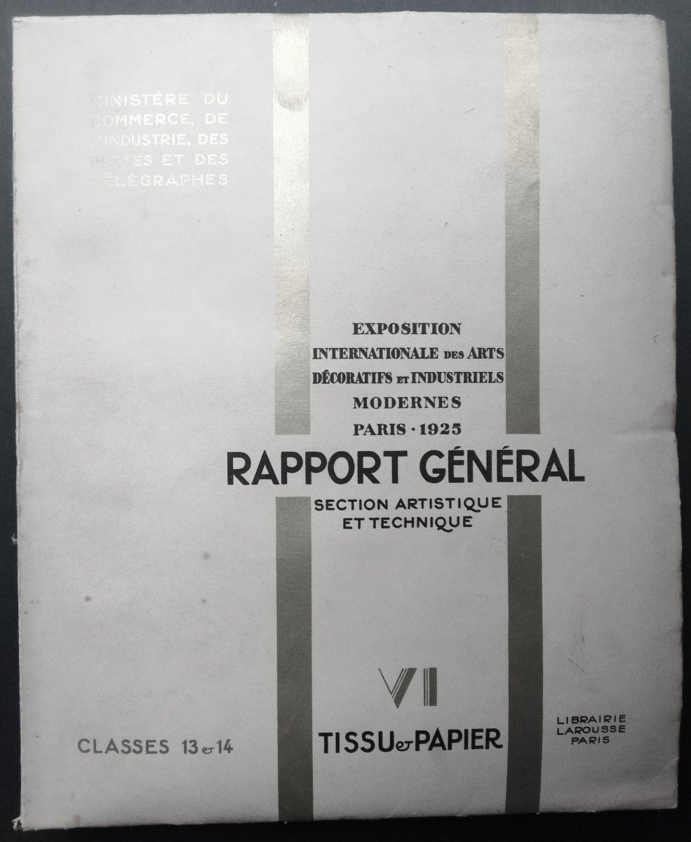  -  TISSU  &  PAPIER  -  rapport  n*  VI  -  Expostion  Int.  Paris  '25  -  ARTS  DECORATIFS  -photo-4