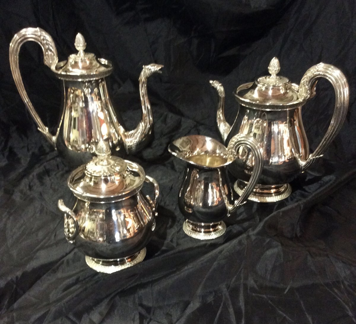 St Medard Silver Metal Coffee And Tea Service-photo-3