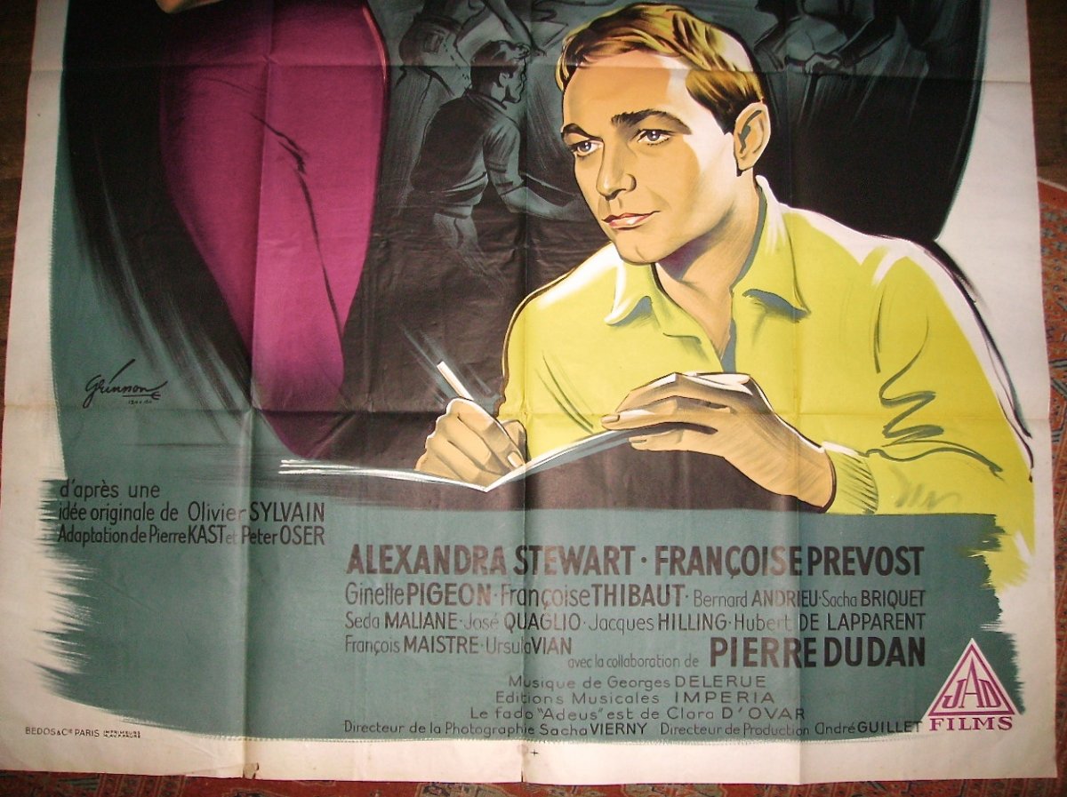 - Cinema Poster - Natercia - By Pierre Kast 1960 Lithographed --photo-2