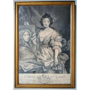 - The Countess De Feuquière - J. Daullé / P. Mignard - Burin From 1735 -