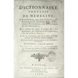  - Portable Dictionary Of Medicine - Paris 1793 - Jf Lavoisien -