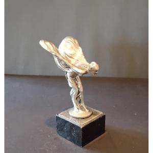 Mascotte de Rolls Royce "Spirit of ectasy"  en etain