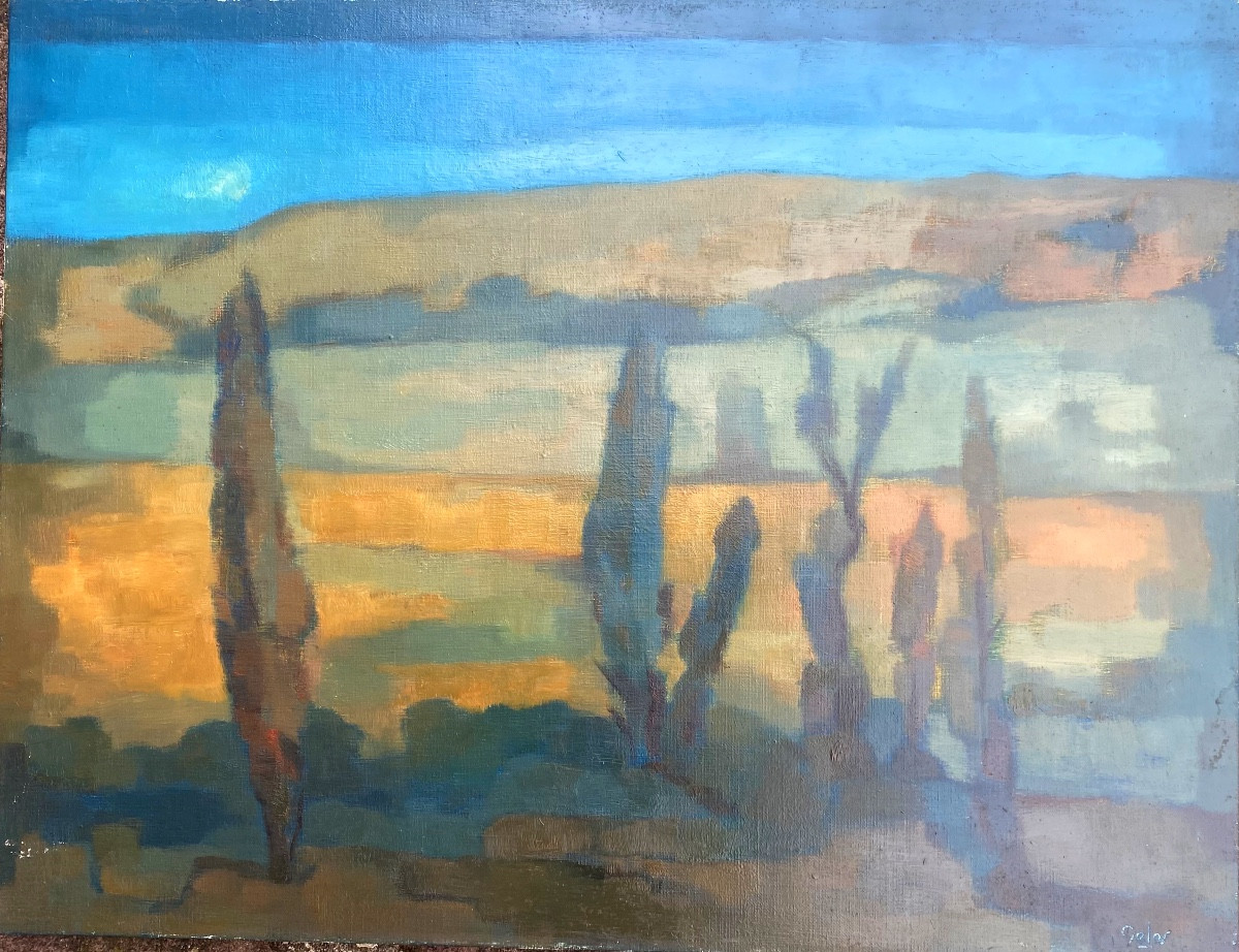 Hst René Gelos Basque Painter From Ciboure -