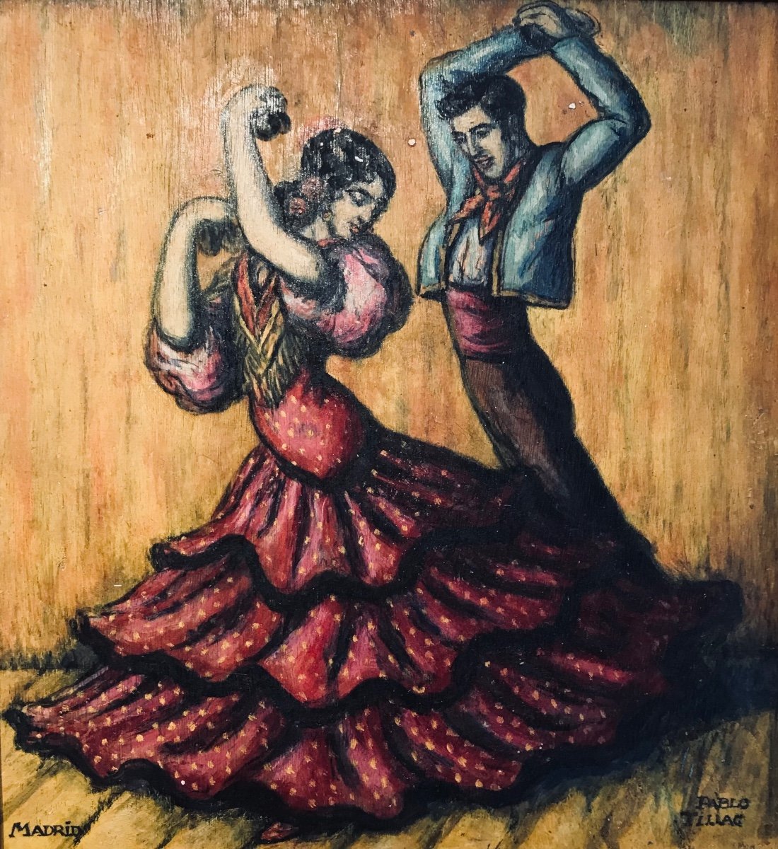 Hst Pablo Tillac Flamenco Madrid- Peintre Basque 1930