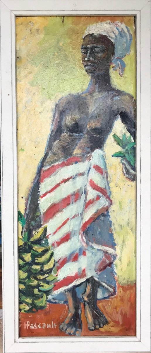 Henri Pascault (1900/1991) Basque Painter From Ciboure Oil Africanist African Orientalism