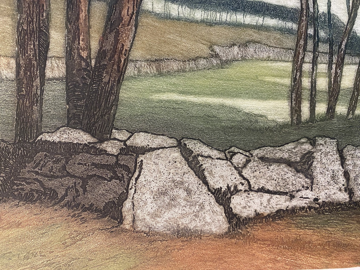Gravure Peintre Ciboure Pays Basque Pierre Labrouche (1876/1956) Pins Landes Adour -photo-1