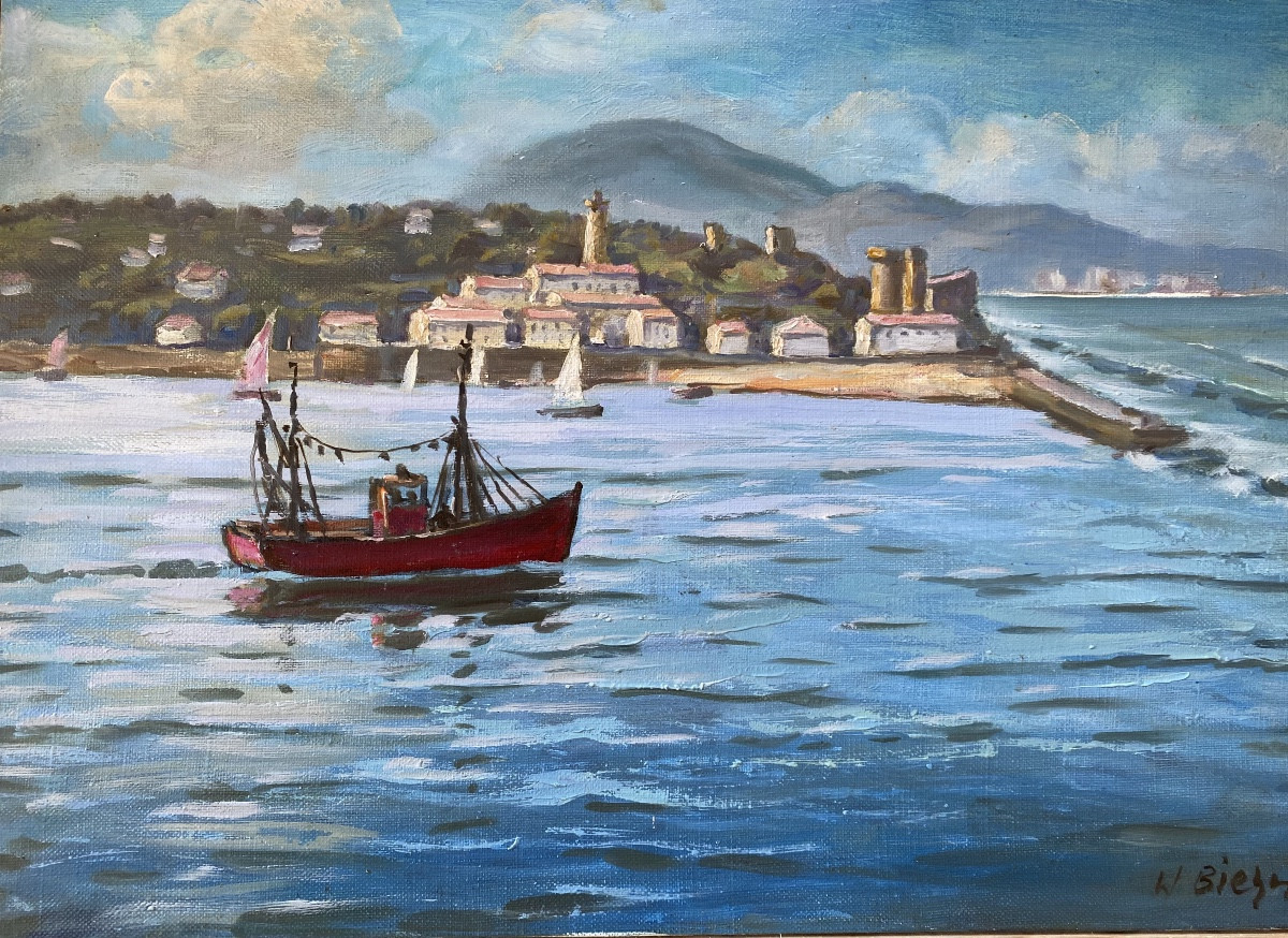 Hst Socoa Baie De Saint Jean De Luz Au Pays Basque William Biehn 1940/60 Jaikibel fontarrabie-photo-2