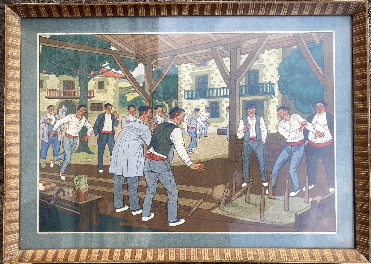 Lithograph Basque Country José Arrue (brother Of Ramiro Arrue), 1920/30 Laborde Arte Tolosa 