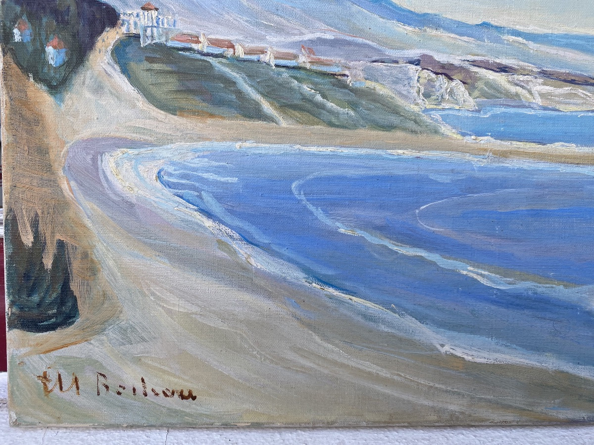 Oil On Canvas 3 Crowns Hiruak Basque Country Biriatou Urrugne Pyrenees Basque Coast-photo-2