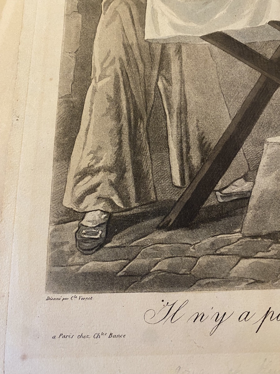 Early 19th-century Engraving By Dubeaucourt/vernet, 'there's No Smoke Without Fire' /bance-photo-2