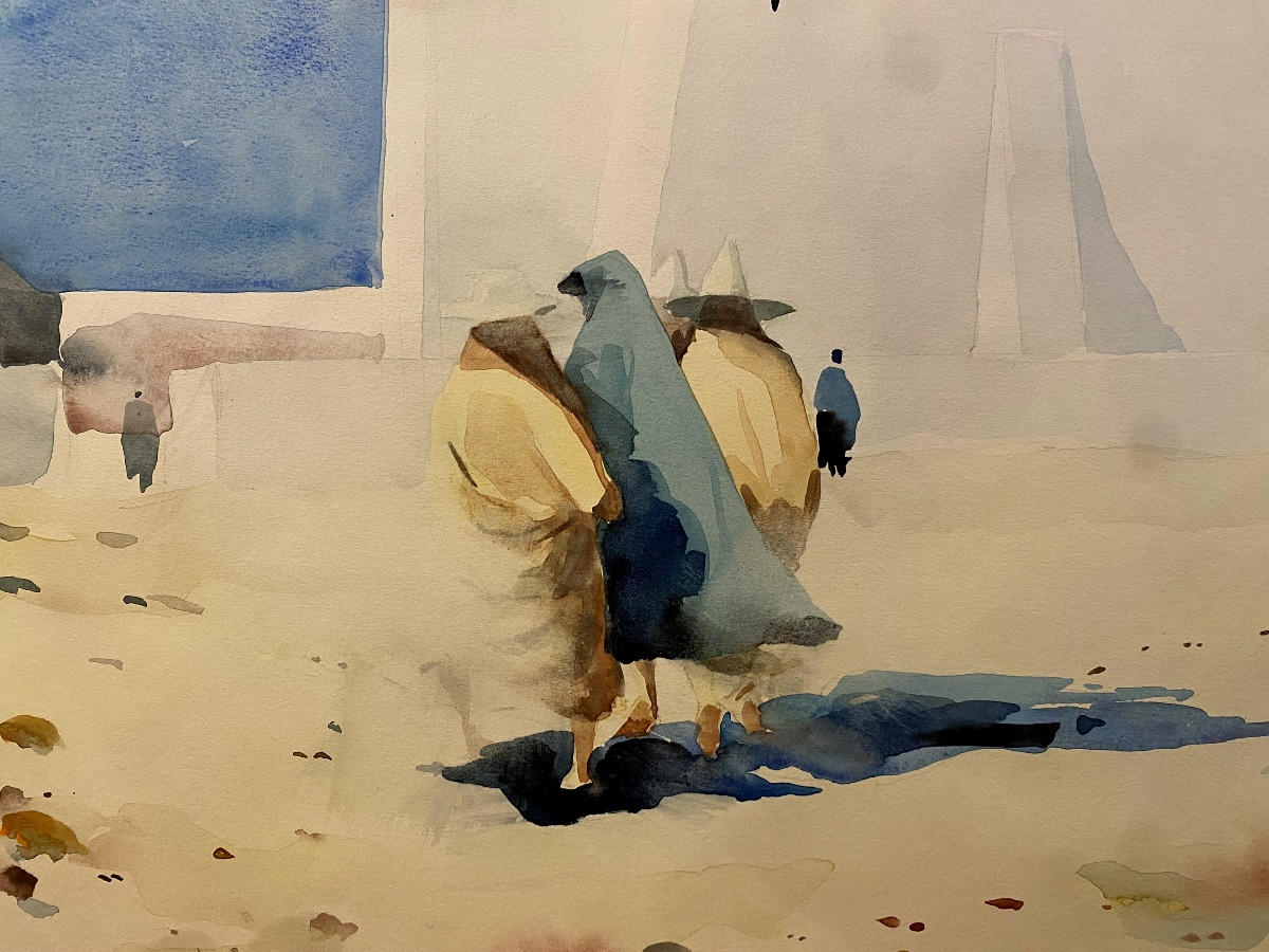 Orientalist Gouache, Morocco, Canary Islands, Balearic Islands, 1960s/70s, Orientalism -photo-2